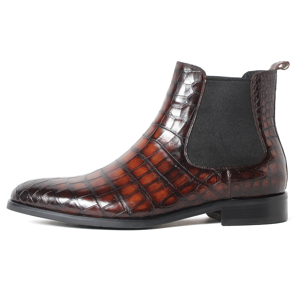 crocodile pattern boots