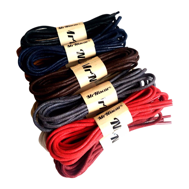 round waxed cotton shoelaces
