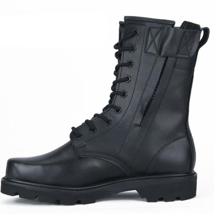 High Ankle Sleek Military Style Boot w/ Zipper