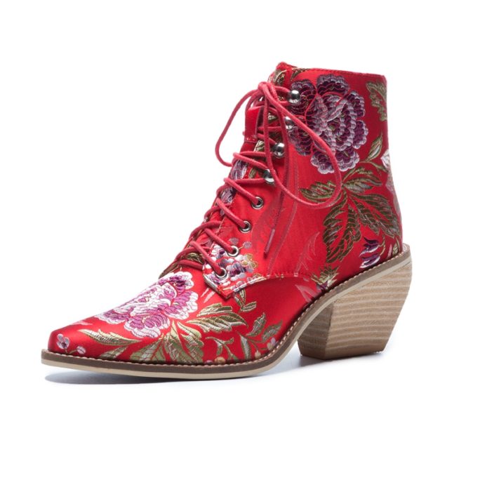 Women Chinese Style Ankle Boots Available In Plus Sizes